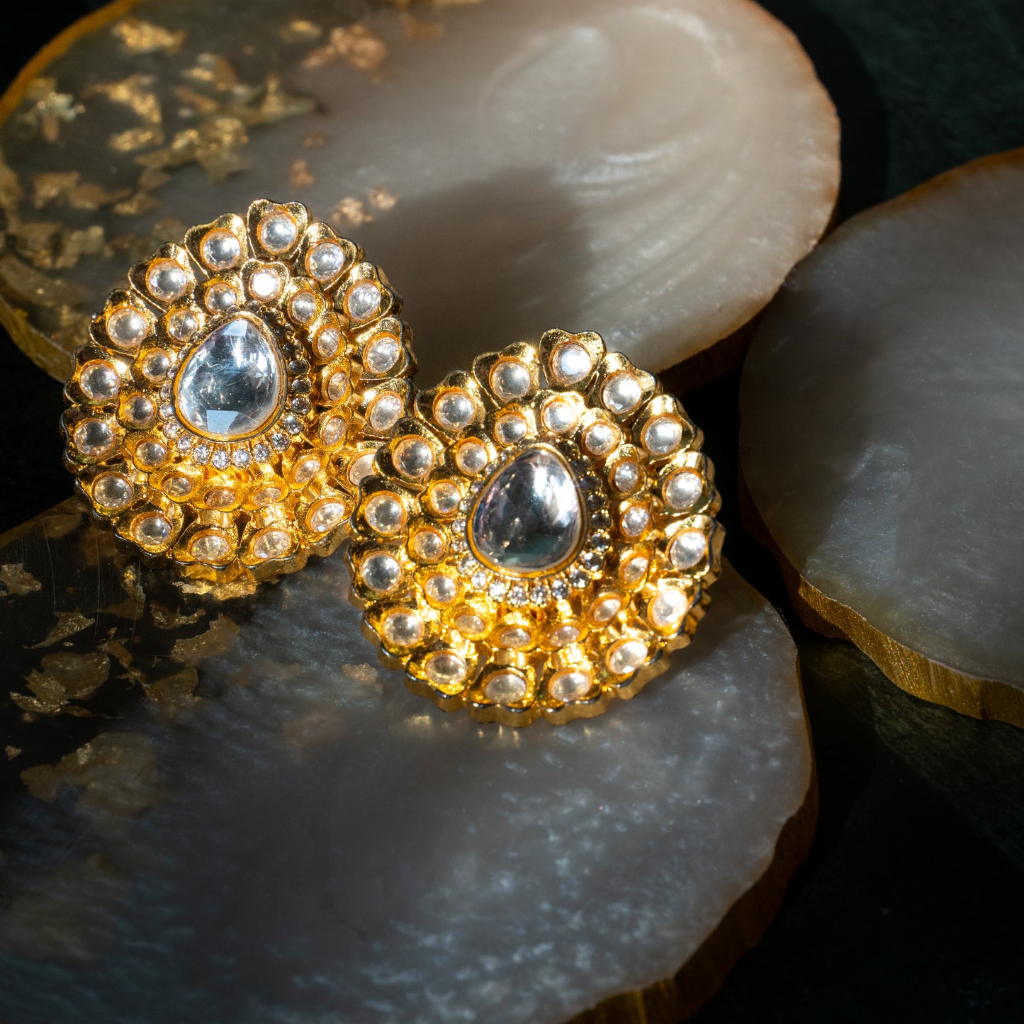Polki Paan Studs