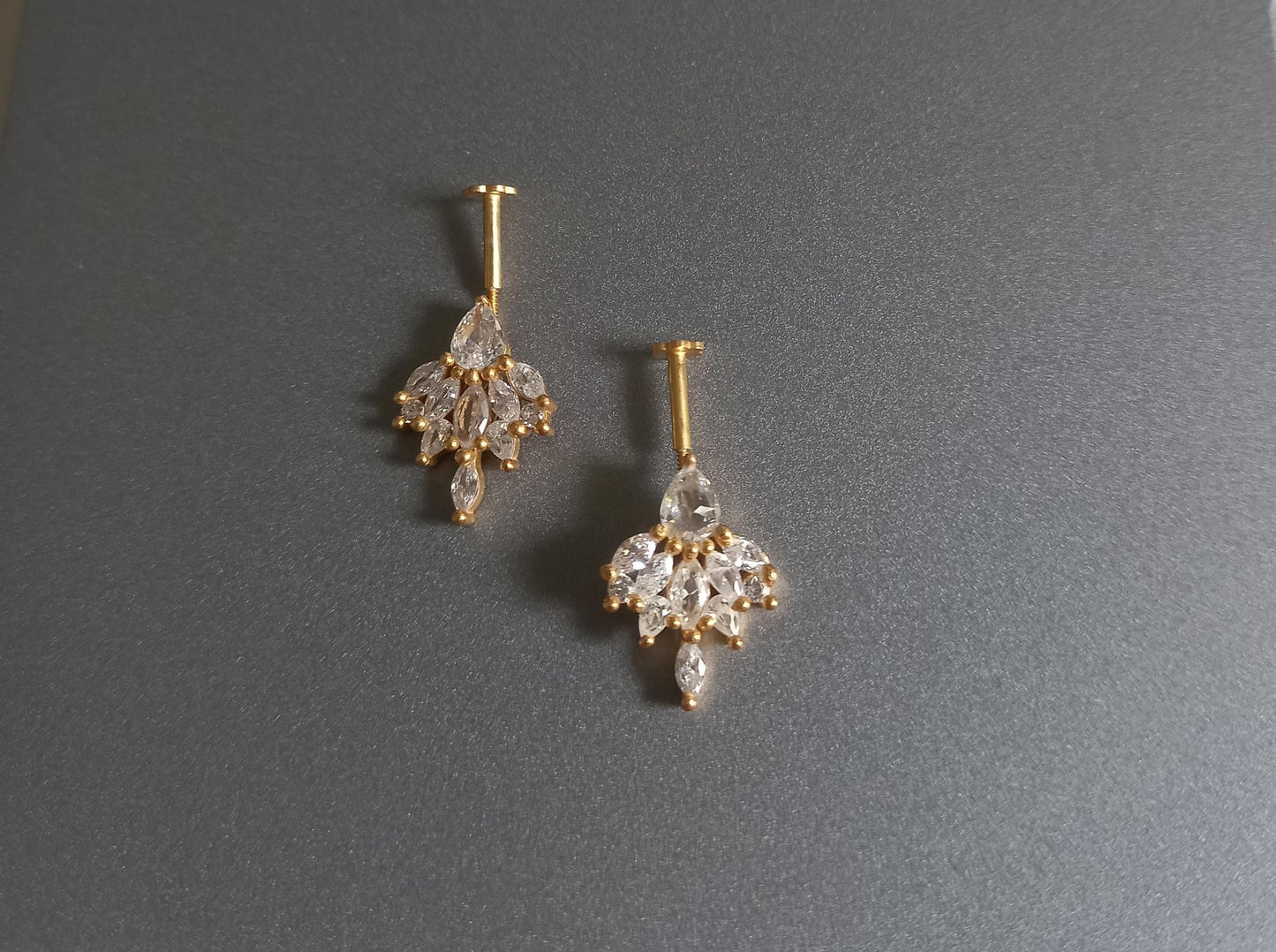 Rooh Silver Bugadi Earrings