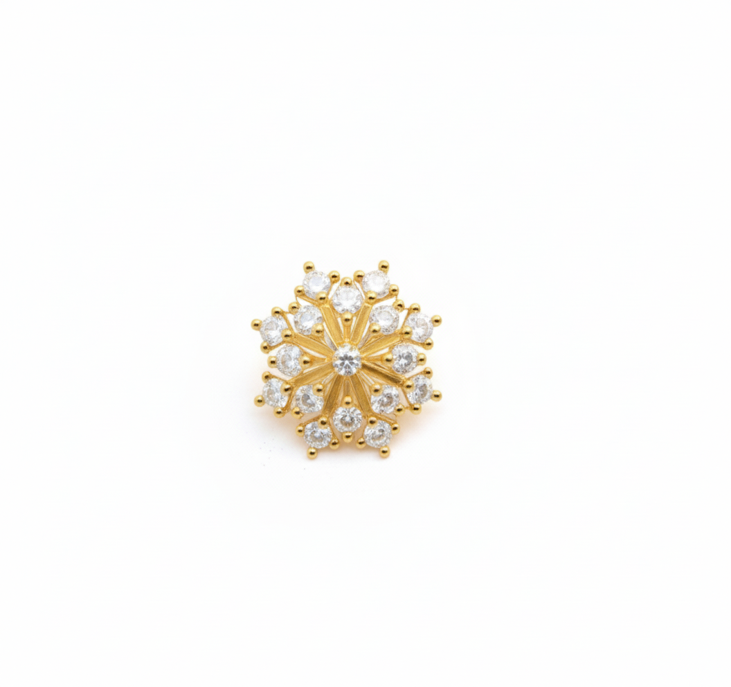 Ayushi 925 Sterling Silver Nose Pin for Women