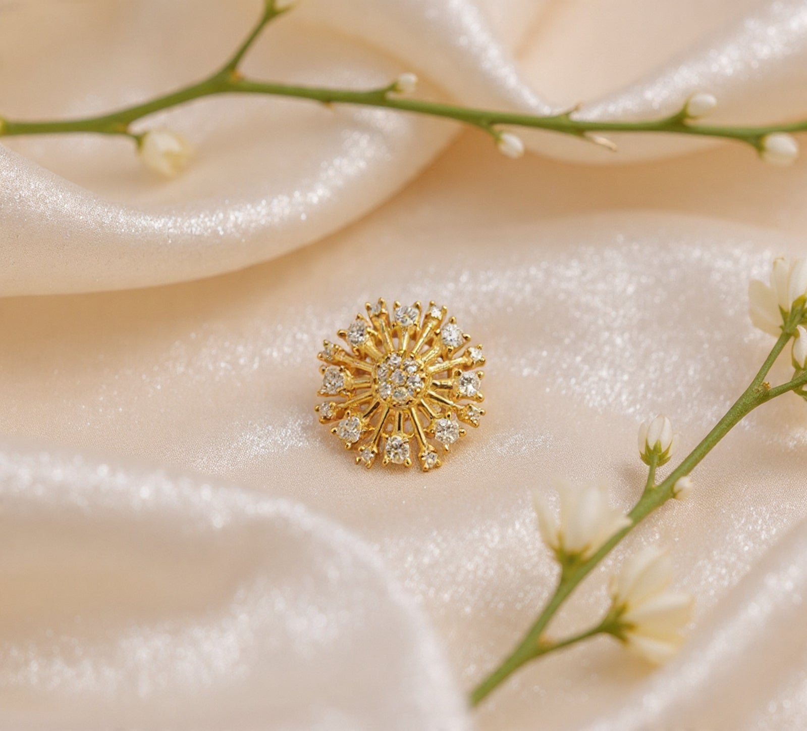 Anshi 925 Silver Nose Pin for Women