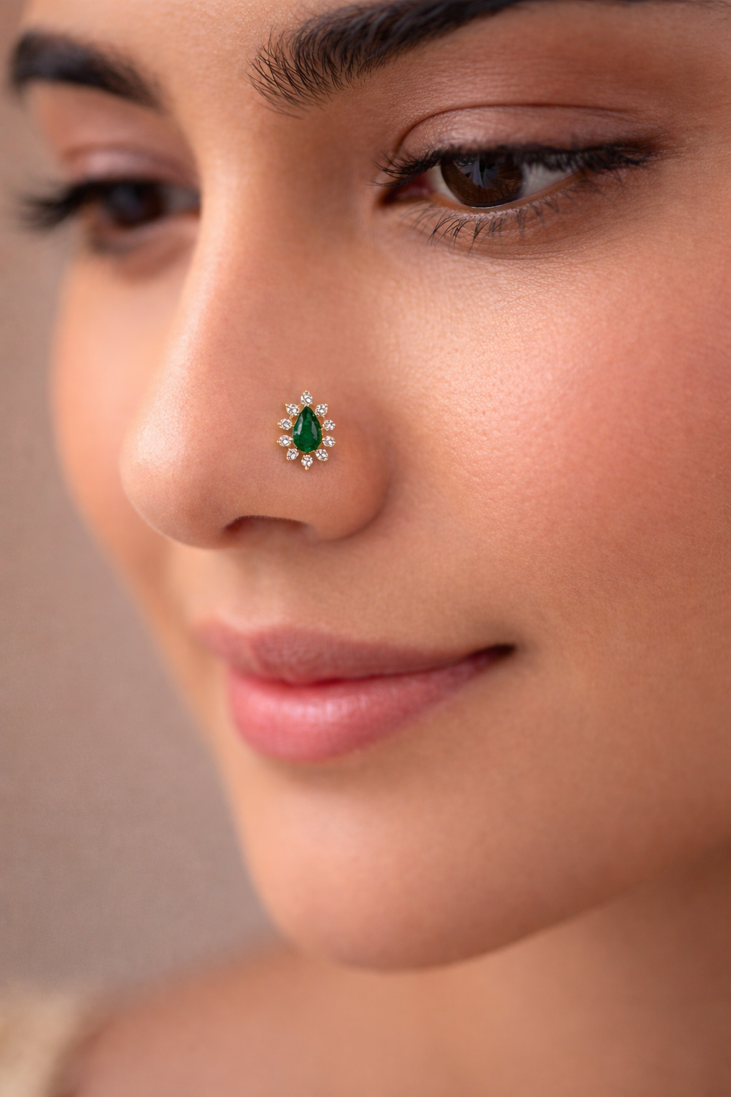 TriColor 925 Silver Nose Pin for Women