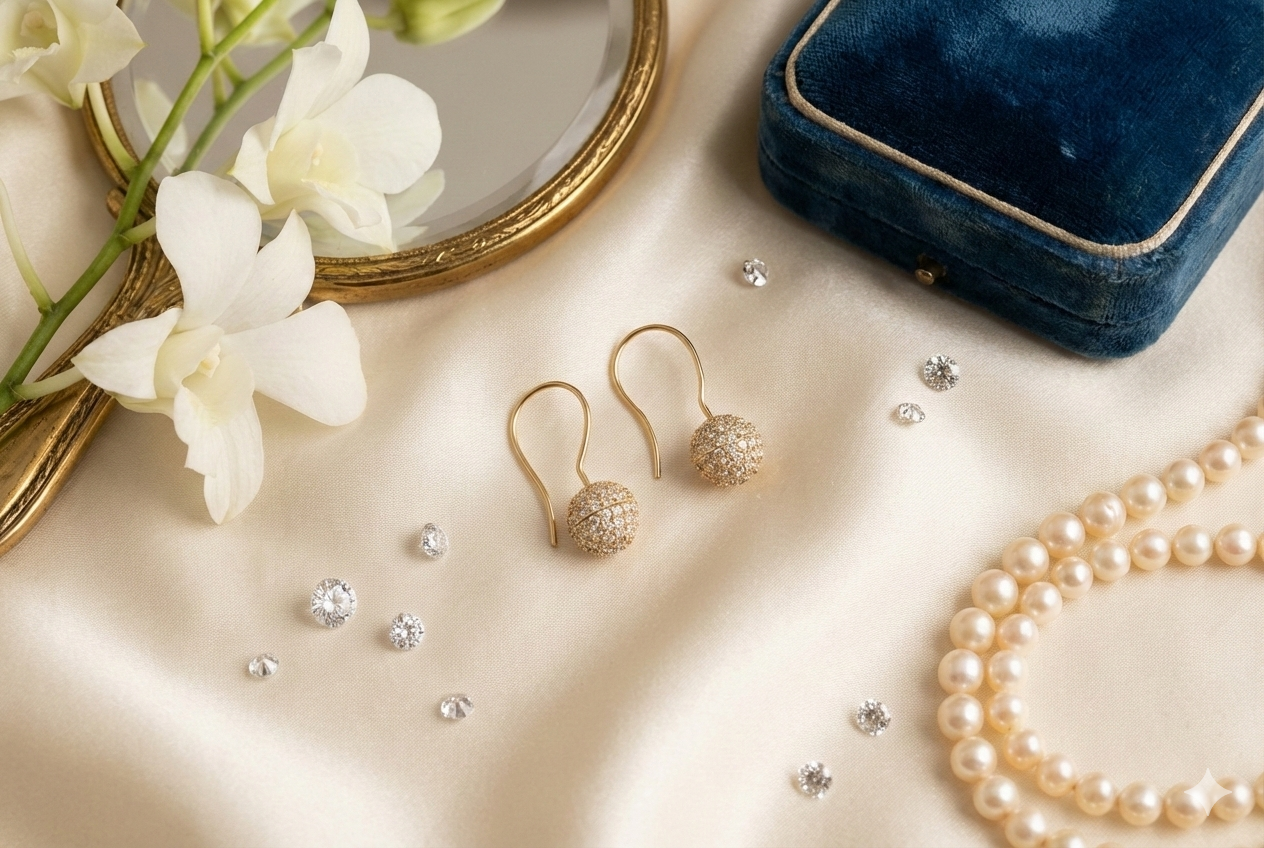 Ball Silver Earrings