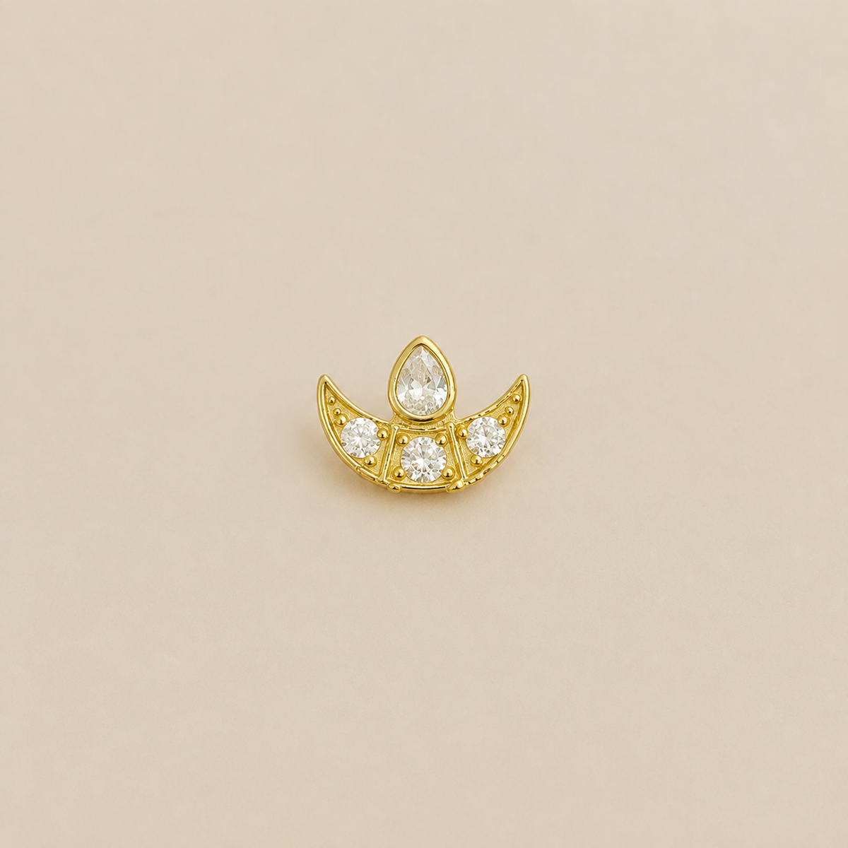 Chaand 925 Sterling Silver Nose Pin for Women