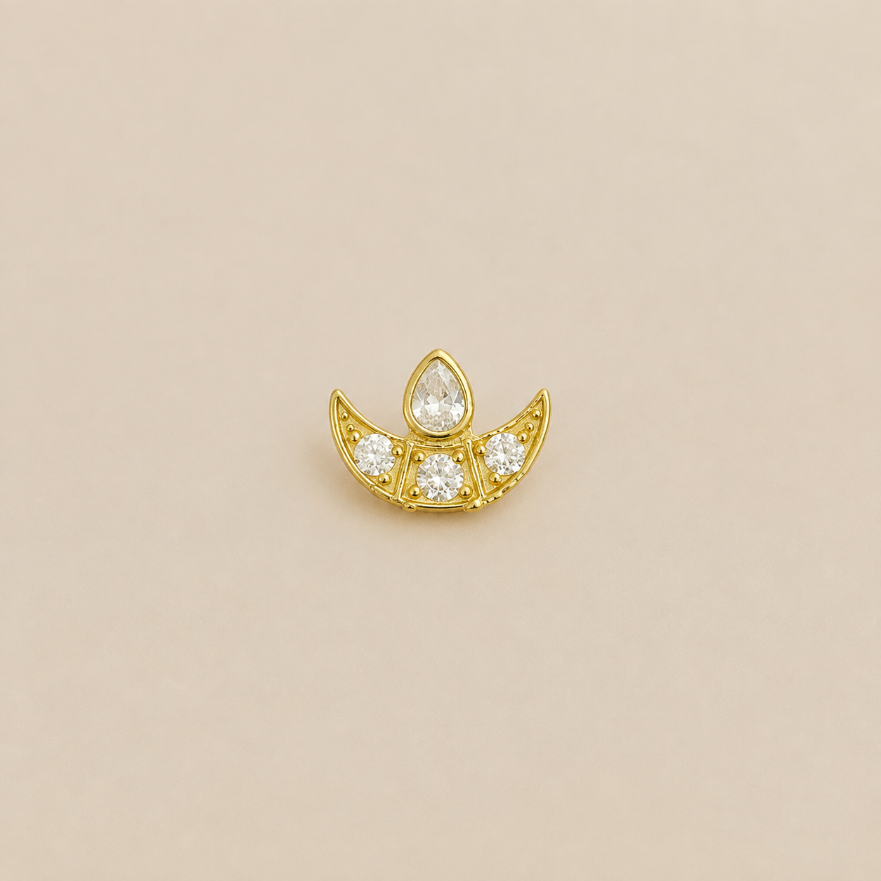 Chaand 925 Sterling Silver Nose Pin for Women
