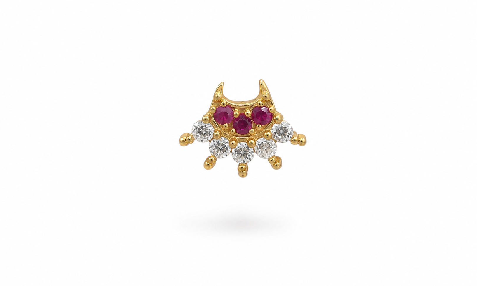 Rasa 925 Sterling Silver Nose Pin for Women