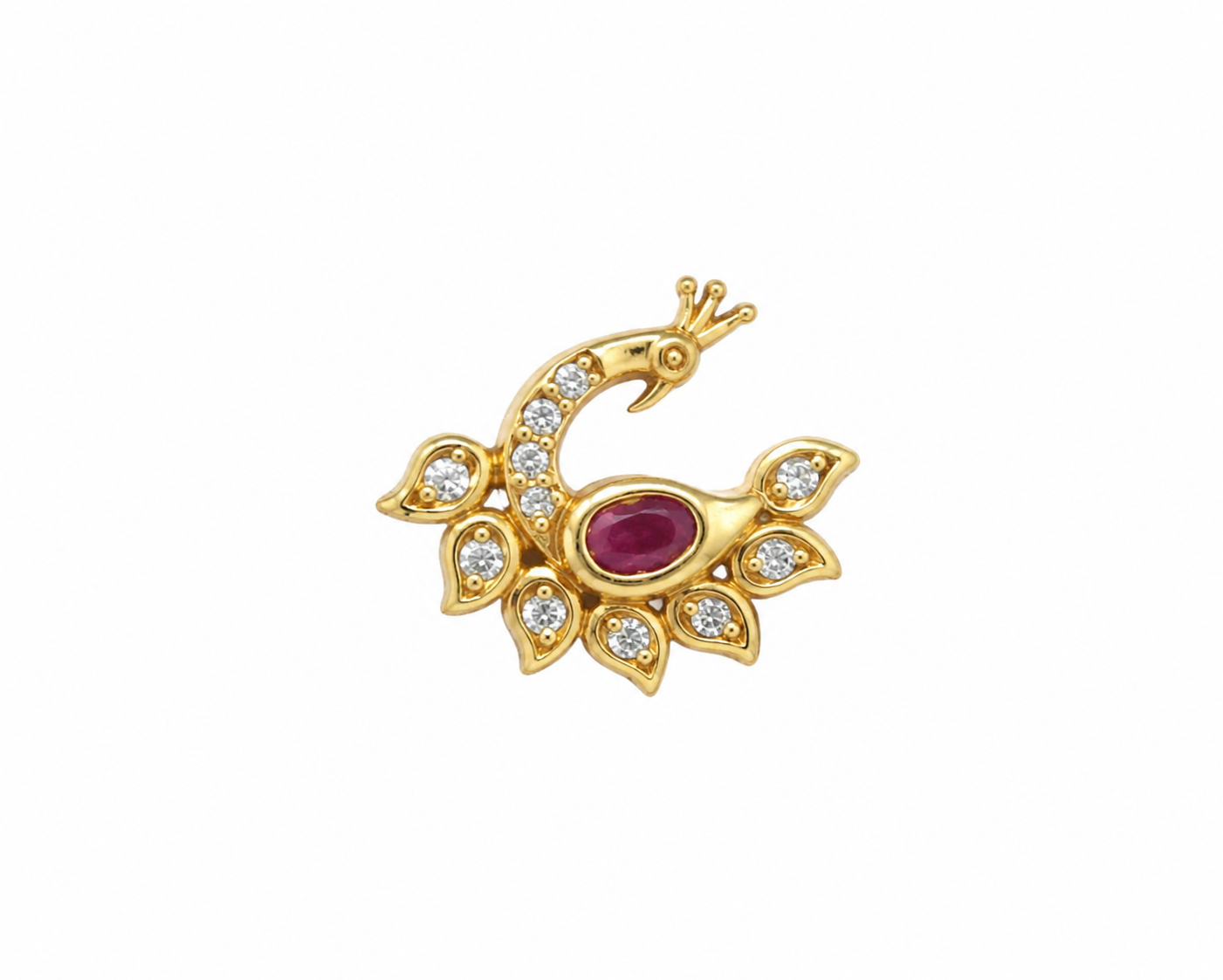 Mayil Silver Nose Pin for Women