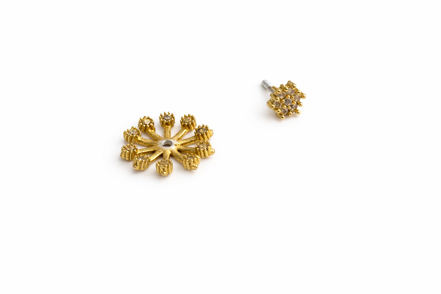 Two in One 925 Silver Nose Pin for Women