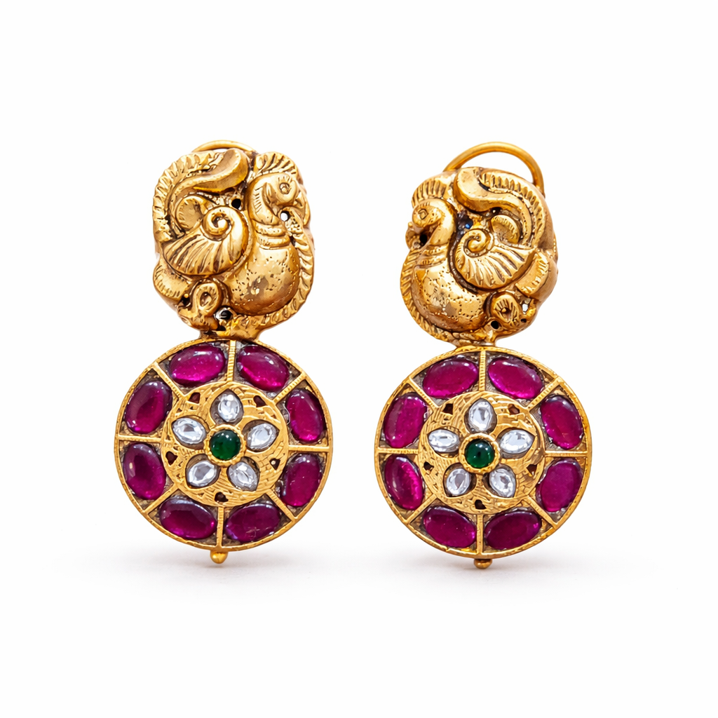Peacock Bloom Earrings