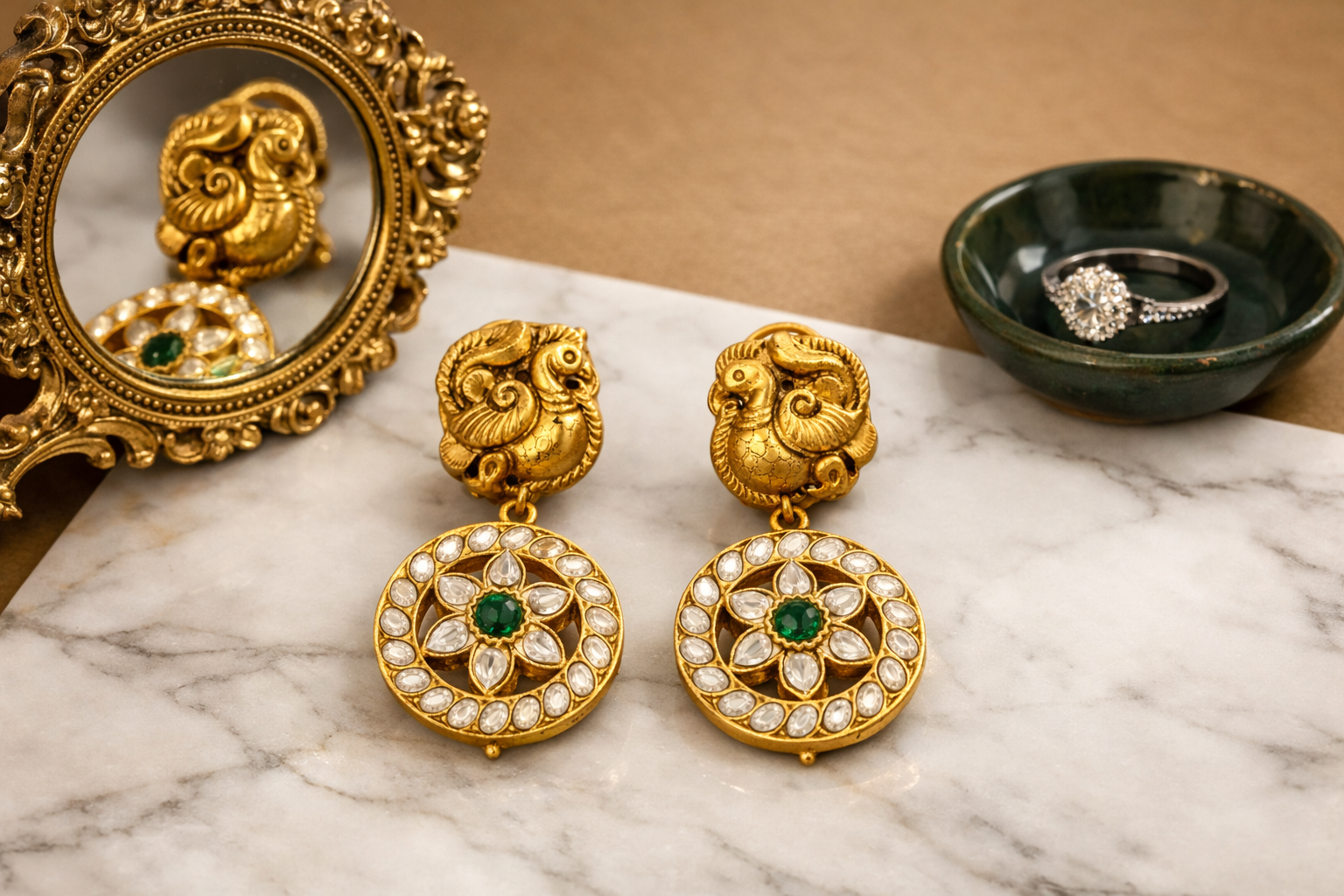 Peacock Bloom Earrings
