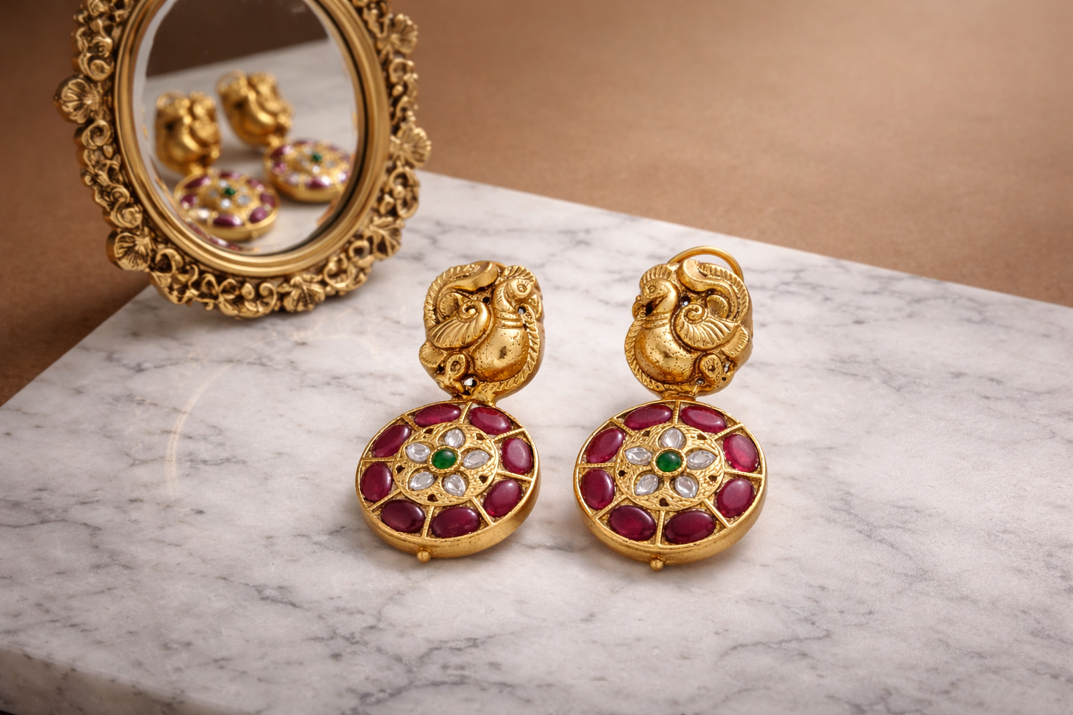 Peacock Bloom Earrings