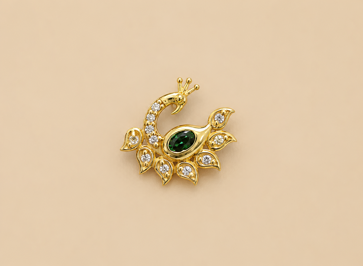 Mayil Silver Nose Pin for Women
