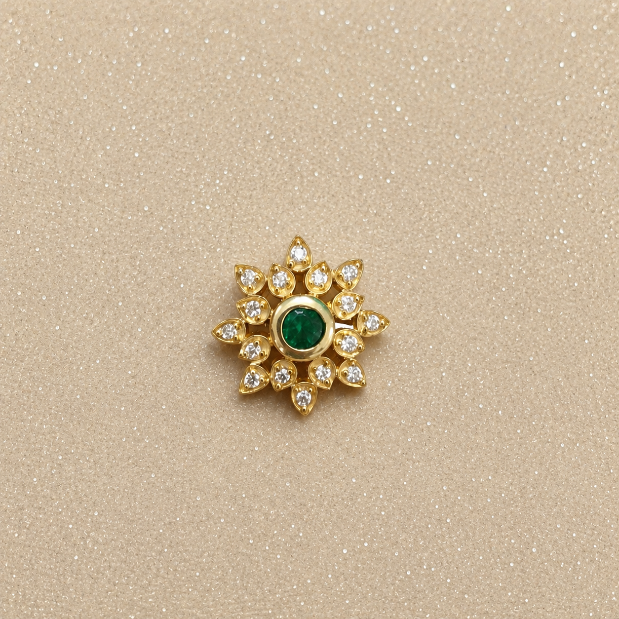Raktakamal 925 Silver Nose Pin for Women