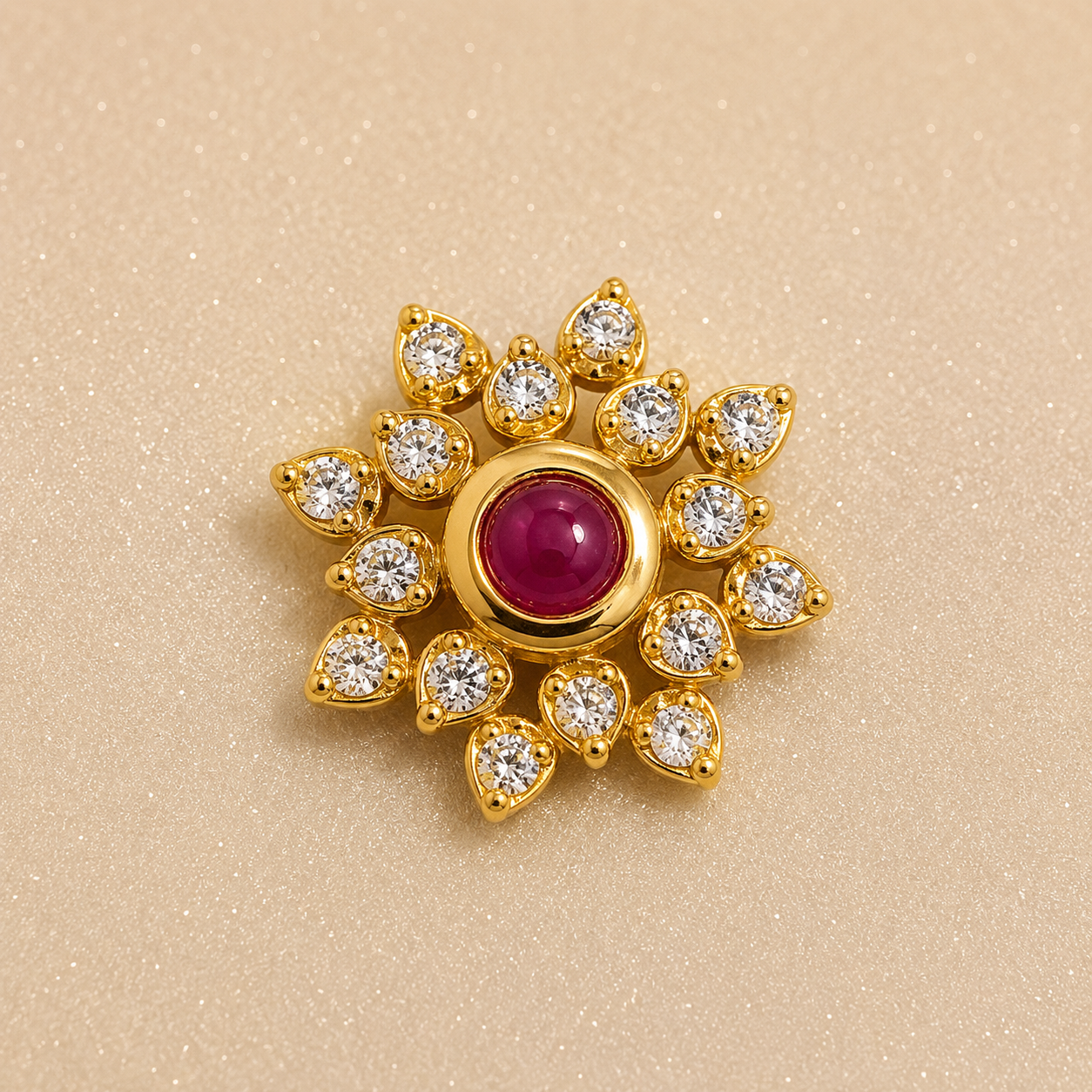 Raktakamal 925 Silver Nose Pin for Women
