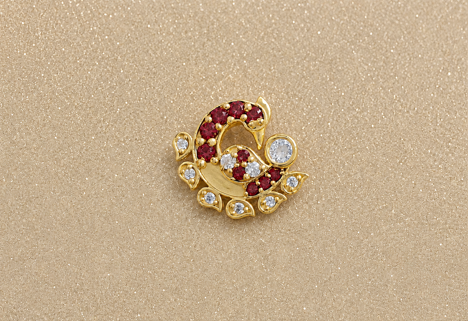 Peacock Silver Nose Pin for Women