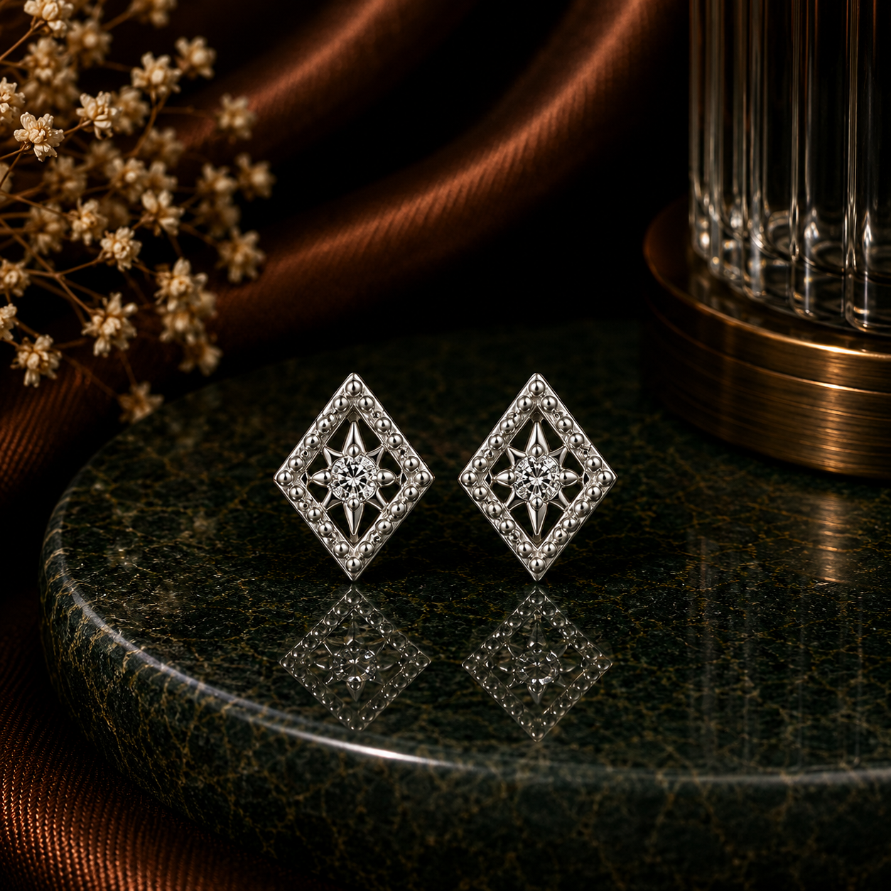Crystal 925 Silver Studs