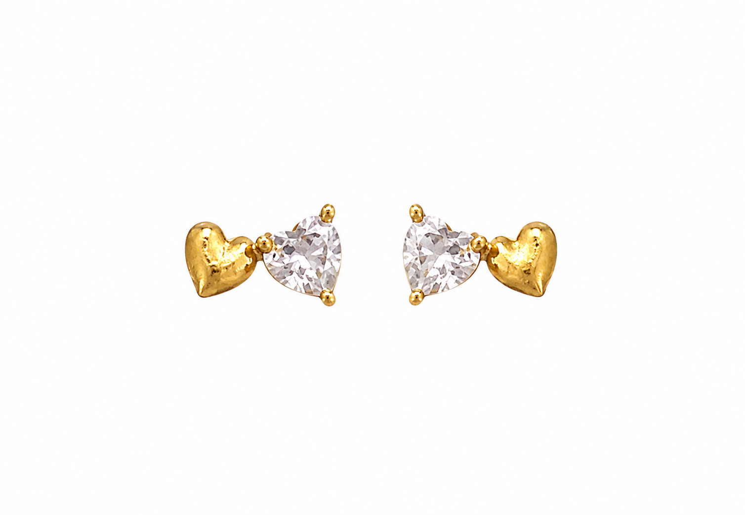 HeartDuo 925 Silver Studs