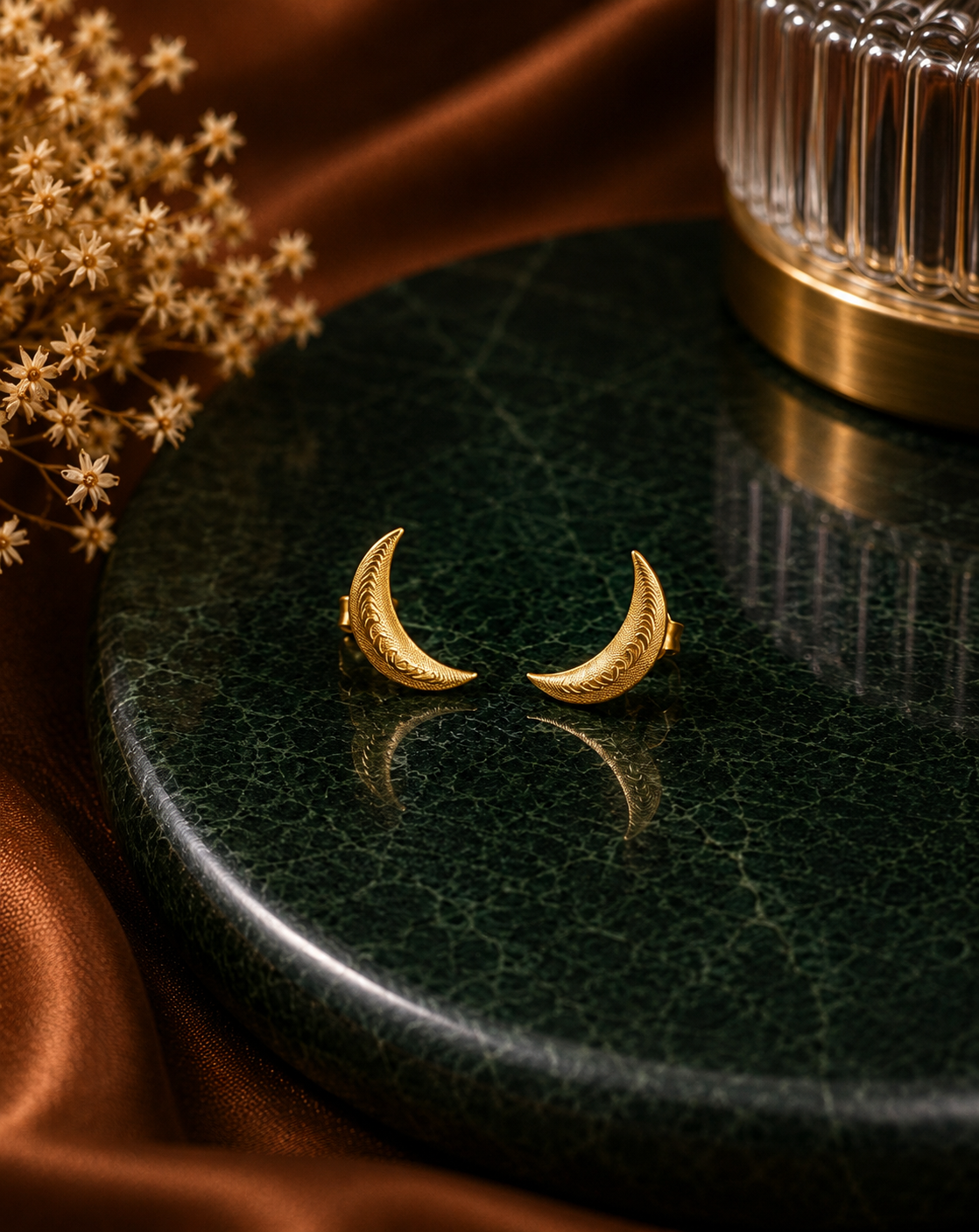 Half Moon 925 Silver Studs