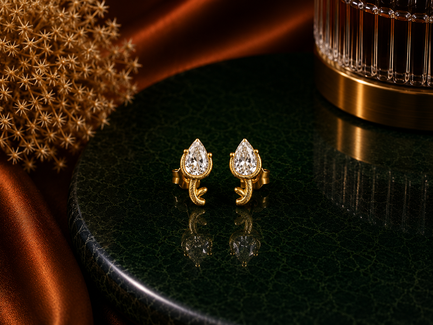 Lotus Charm 925 Silver Studs