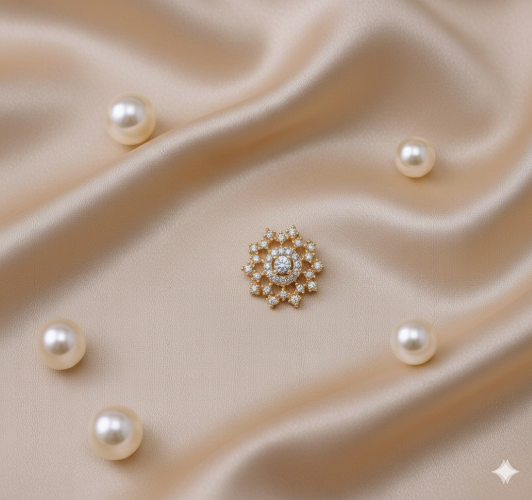 Chavi 925 Sterling Silver Nose Pin for Women