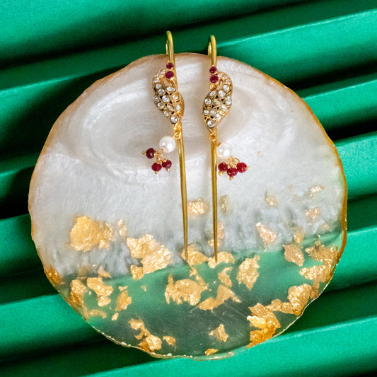 Peacock Ear Cuffs