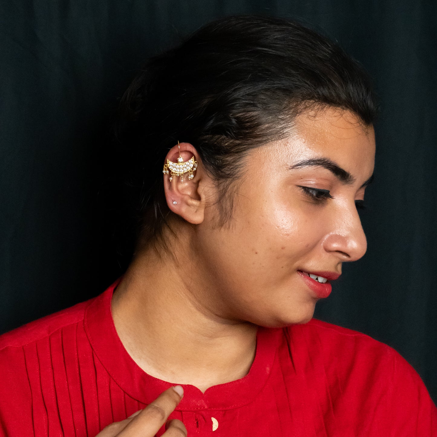 Anicham Silver Bugadi Earrings