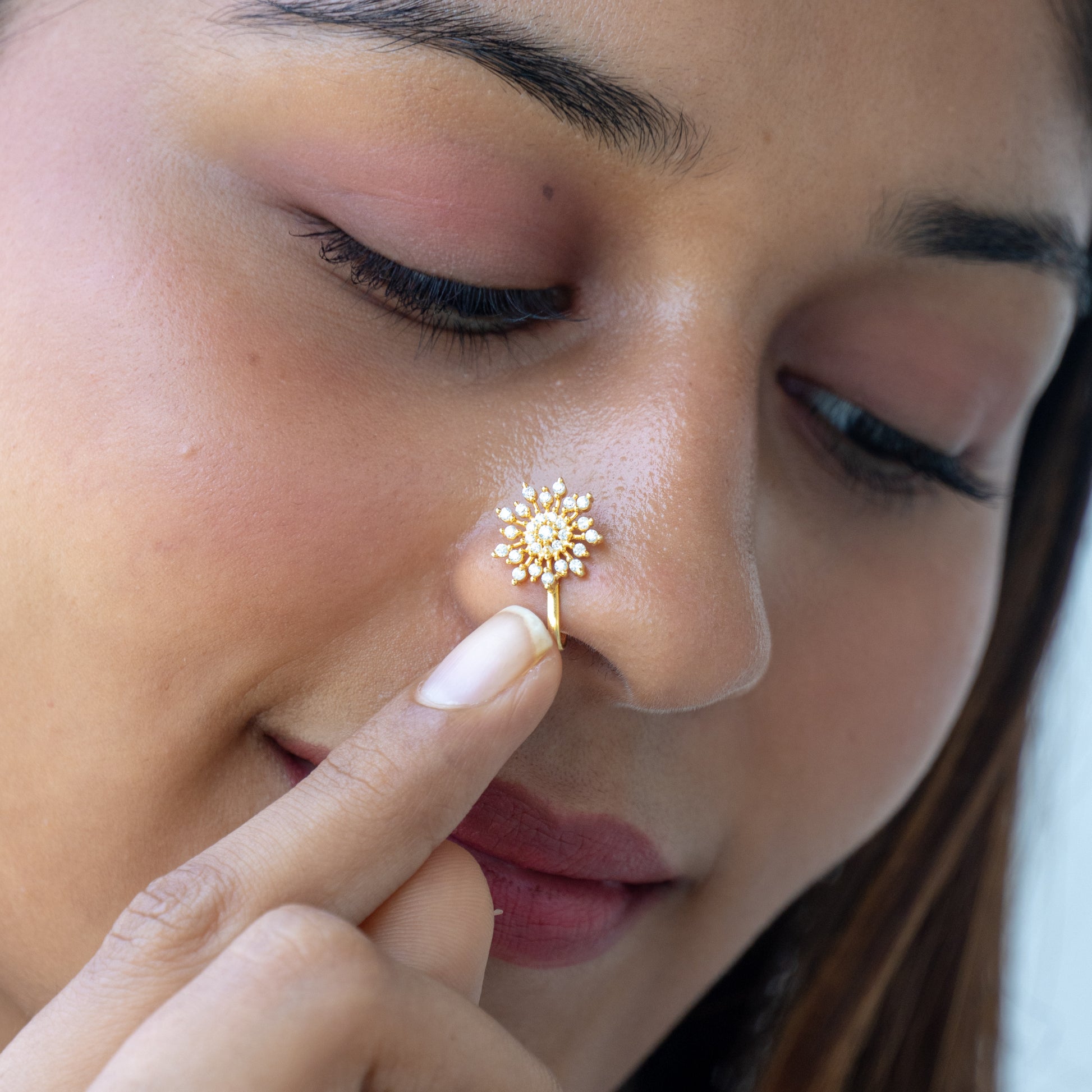 Ayat 925 Silver Nose Pin for Women