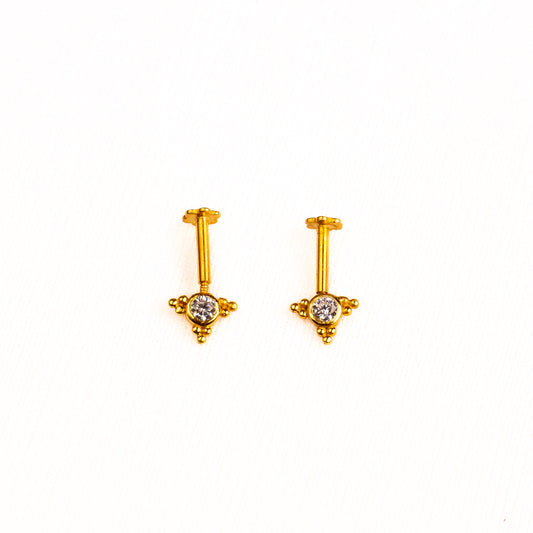 Nagarani Silver Bugadi Earrings