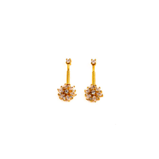 Chettinadu Silver Bugadi Earrings