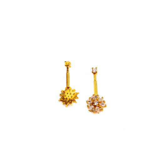 Chettinadu Silver Bugadi Earrings