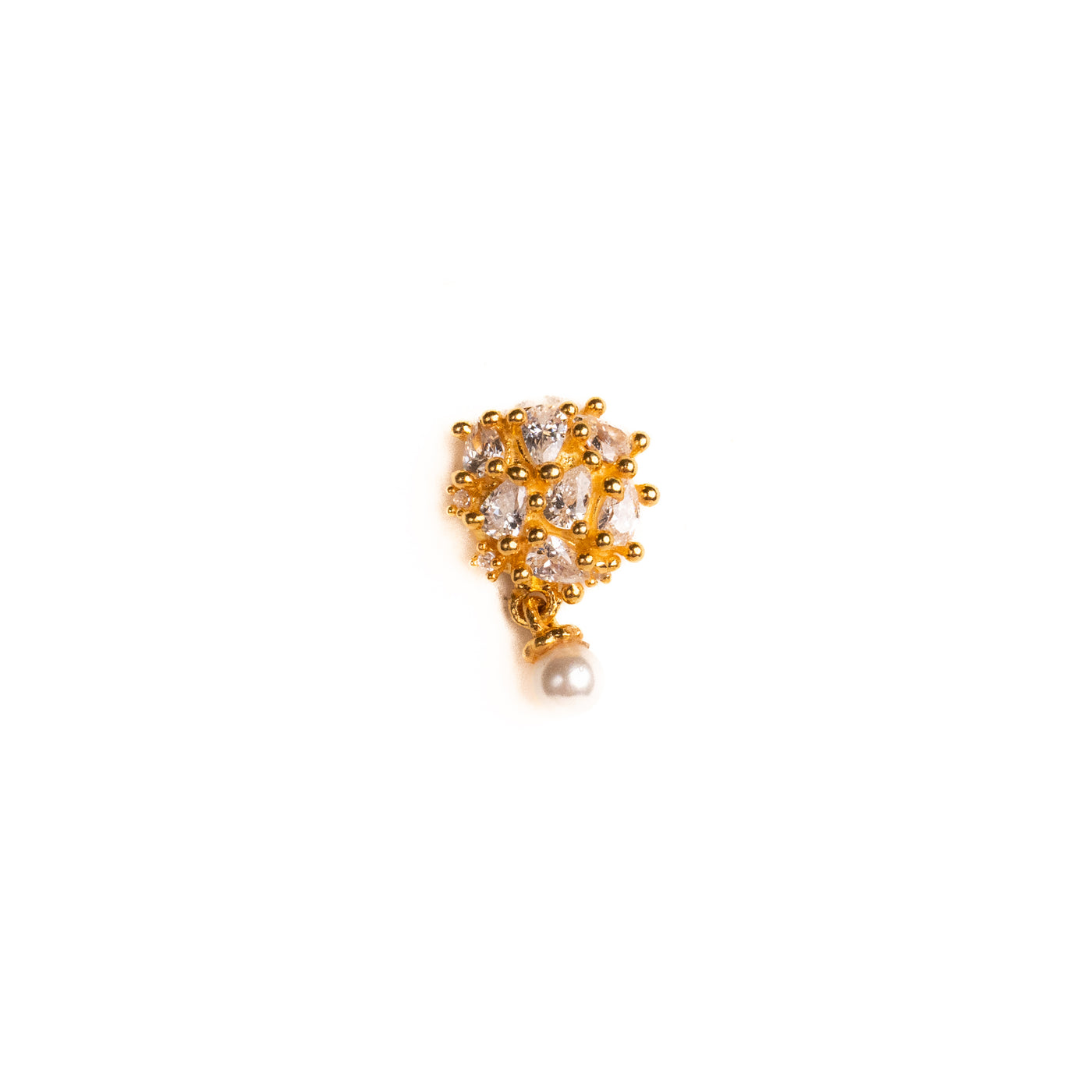 Dome drop Silver Nosepins