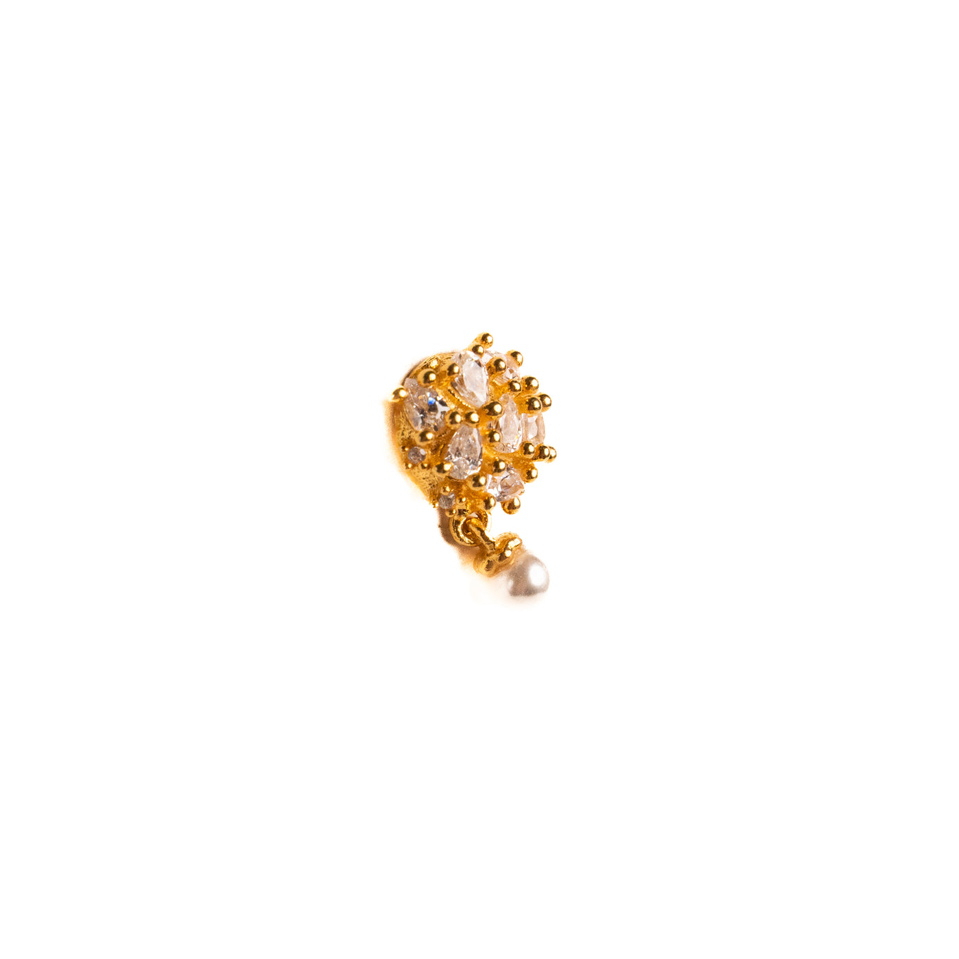 Dome drop Silver Nosepins