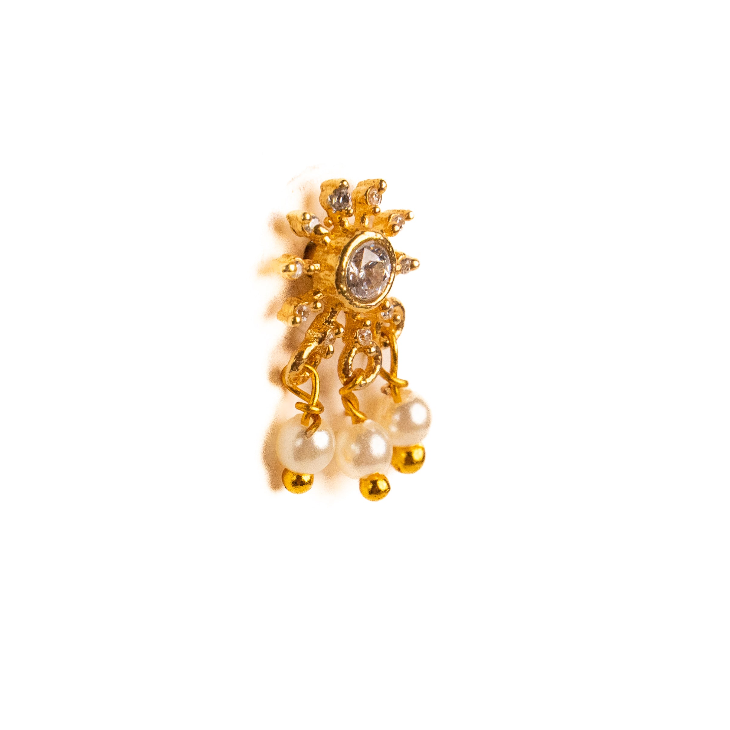 Charvik 925 Silver Nose Pin for Women