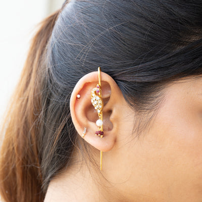 Peacock Ear Cuffs