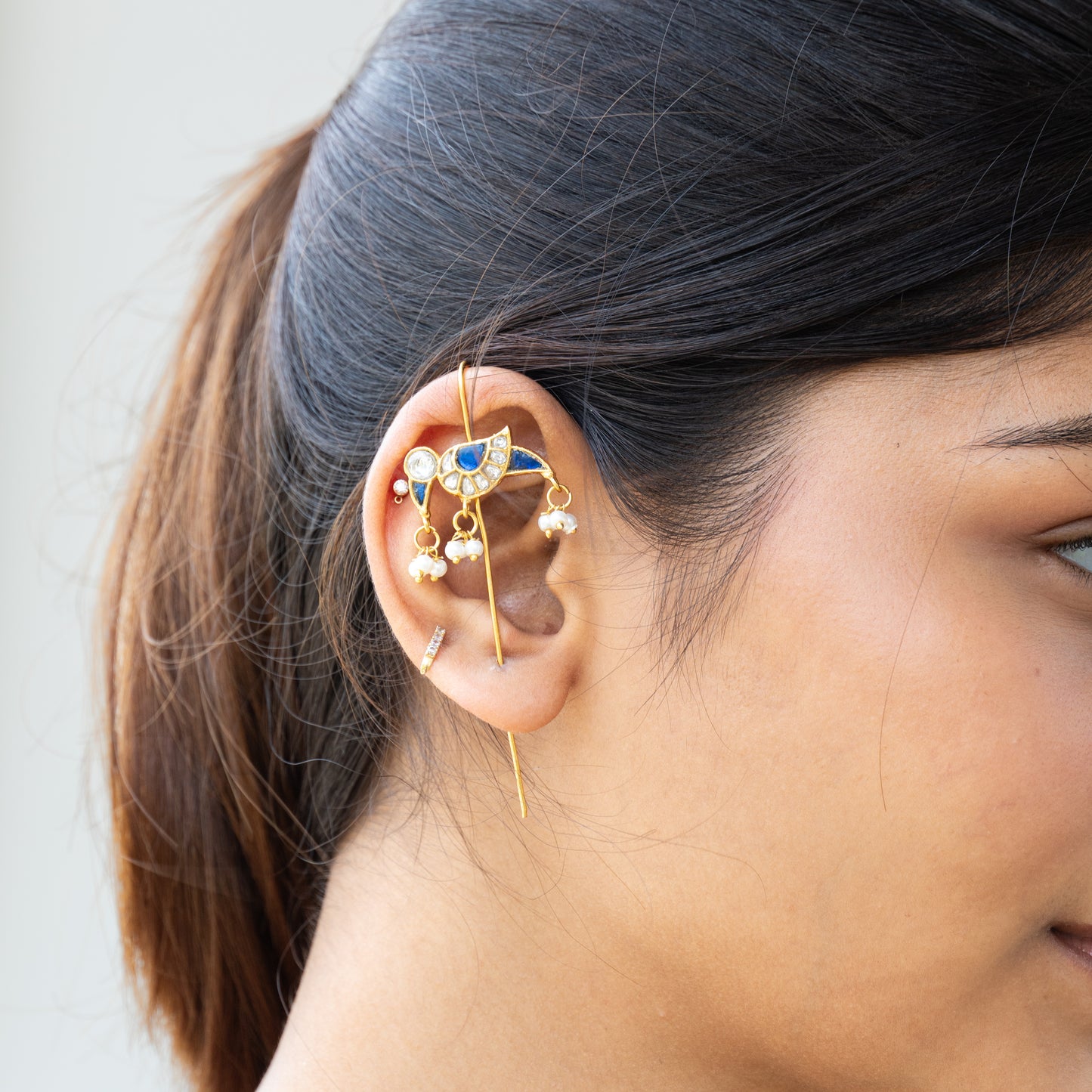 Deeza Kundan Ear Cuffs