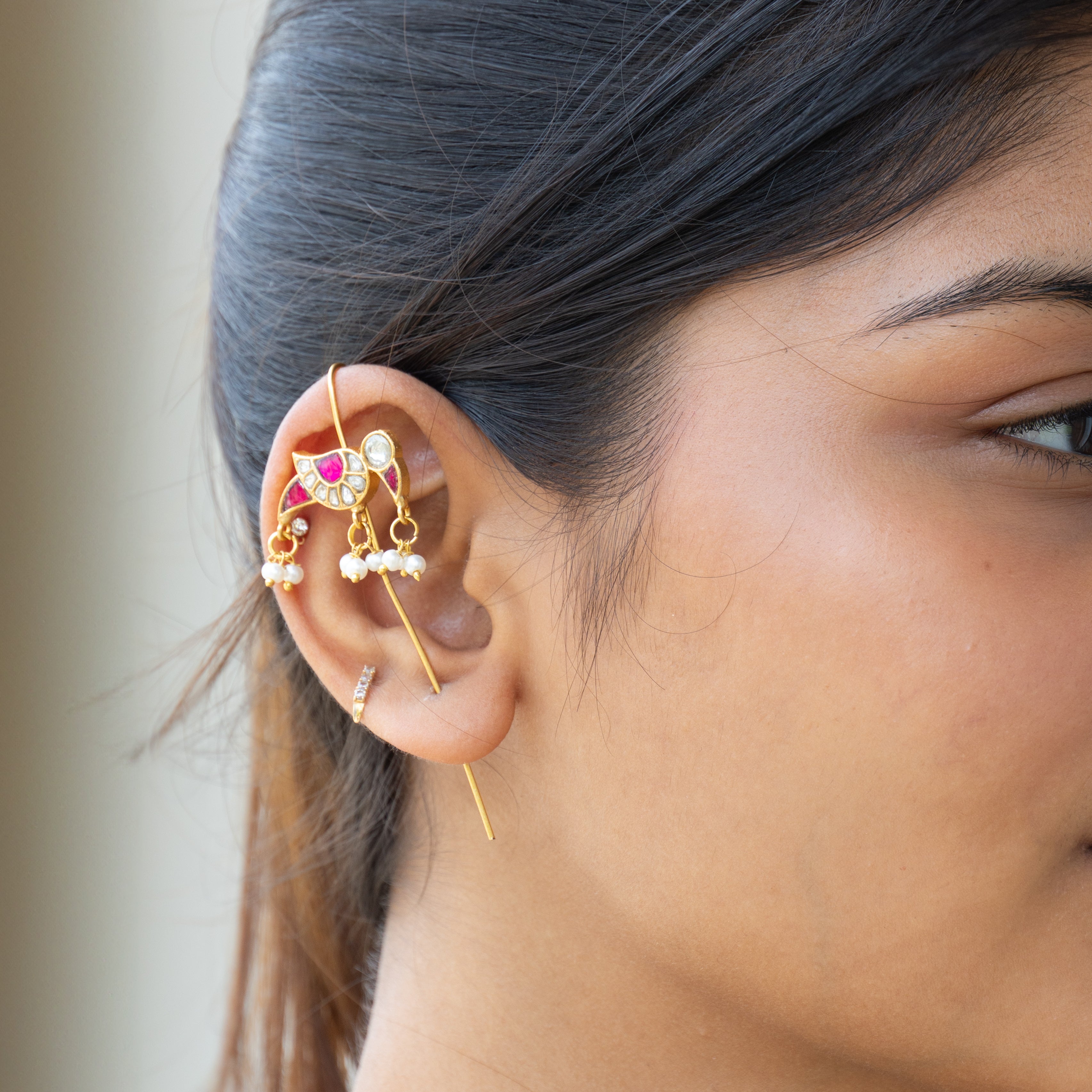 Deeza Kundan Ear Cuffs