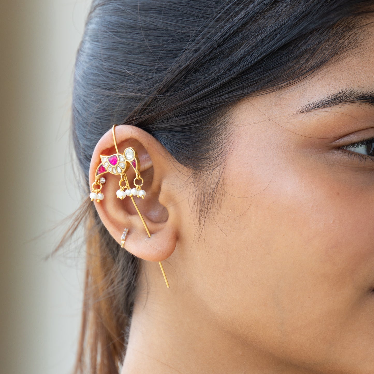 Deeza Kundan Ear Cuffs