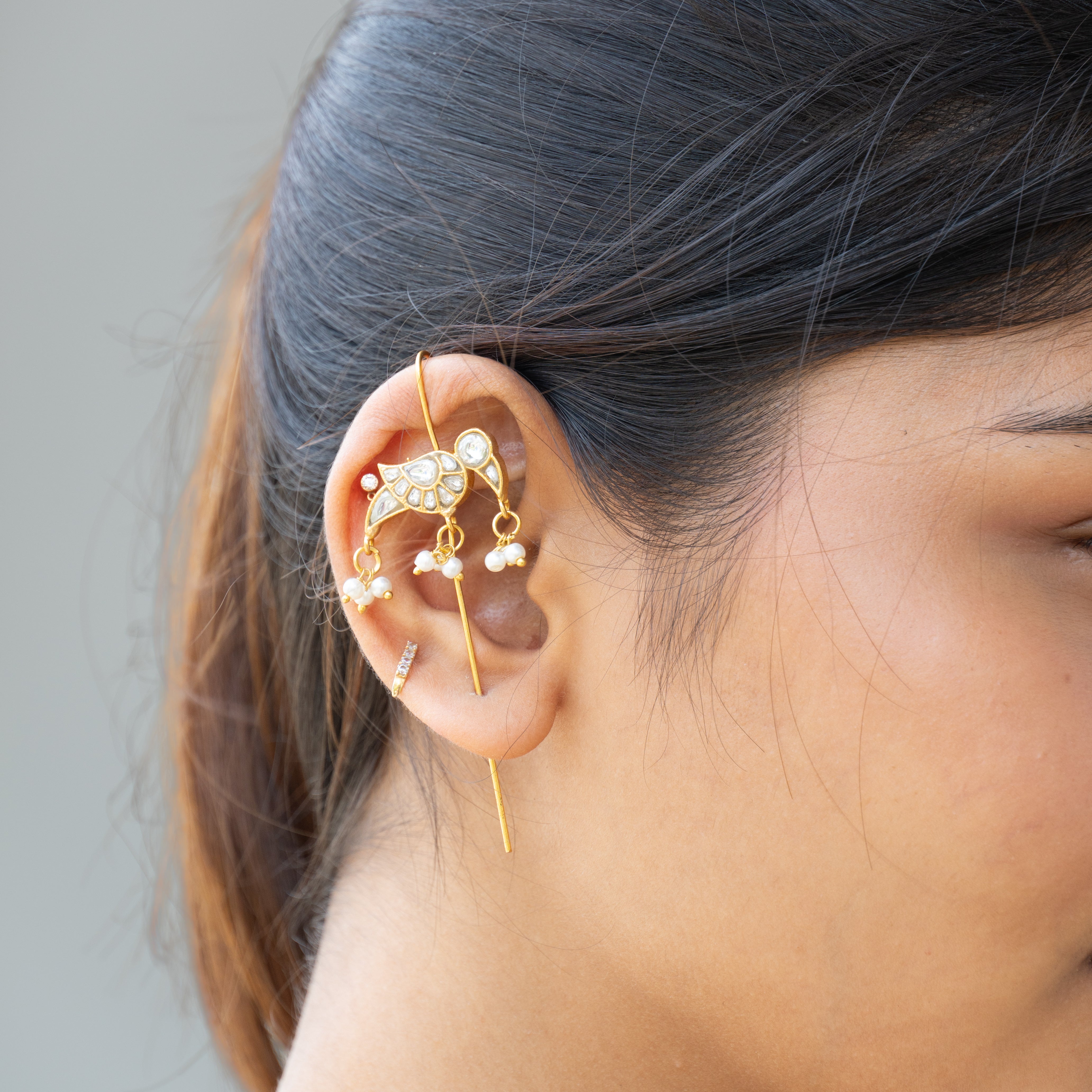 Deeza Kundan Ear Cuffs