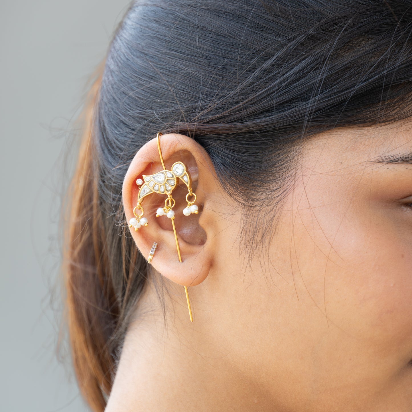 Deeza Kundan Ear Cuffs