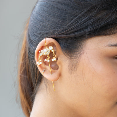 Deeza Kundan Ear Cuffs