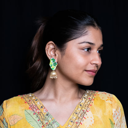 Flower Jhumki Enamel