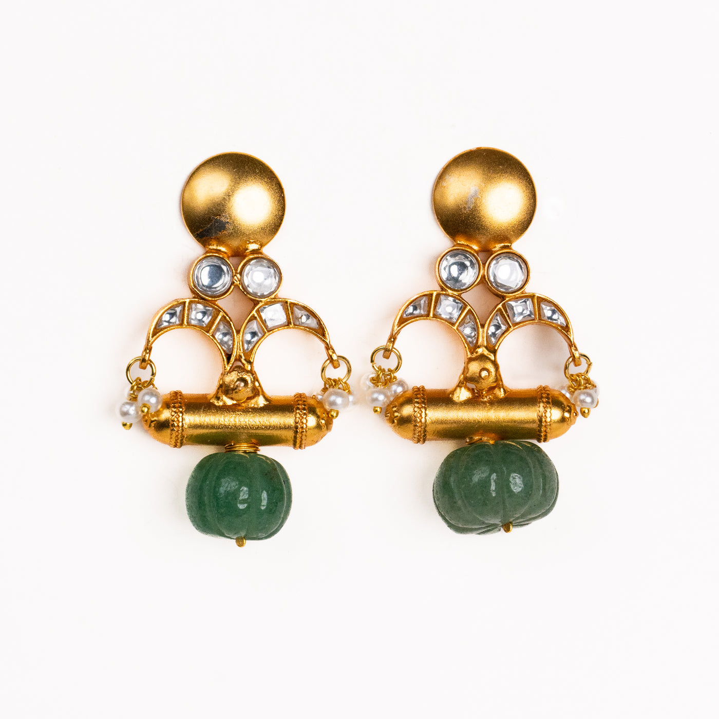 Elina Green Charm Earrings