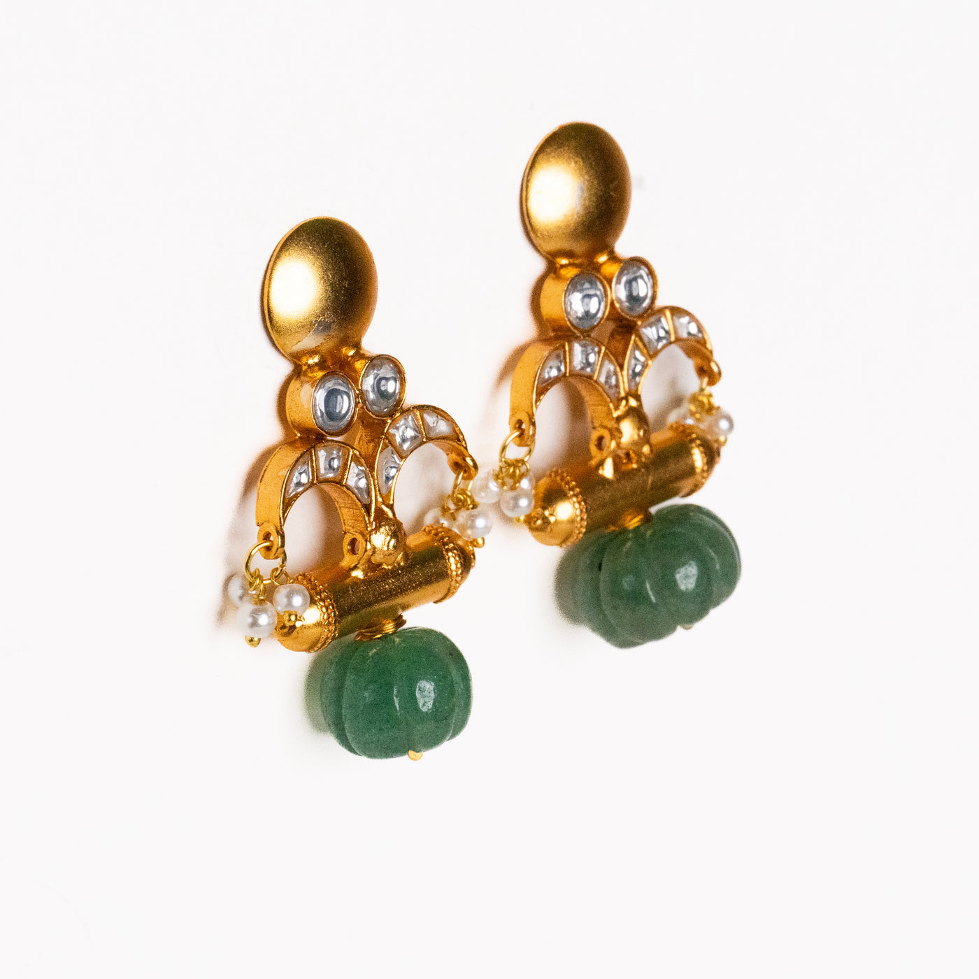 Elina Green Charm Earrings