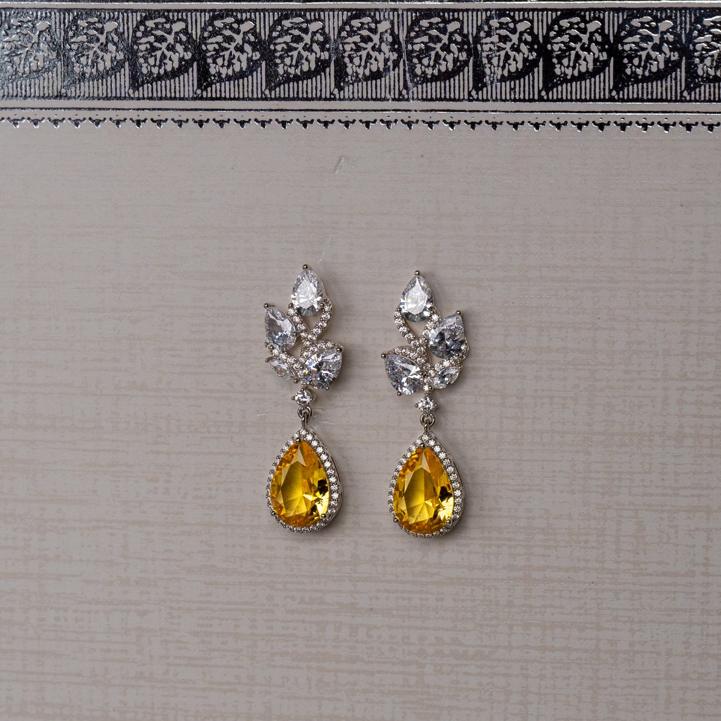 Citrine Leaf Danglers