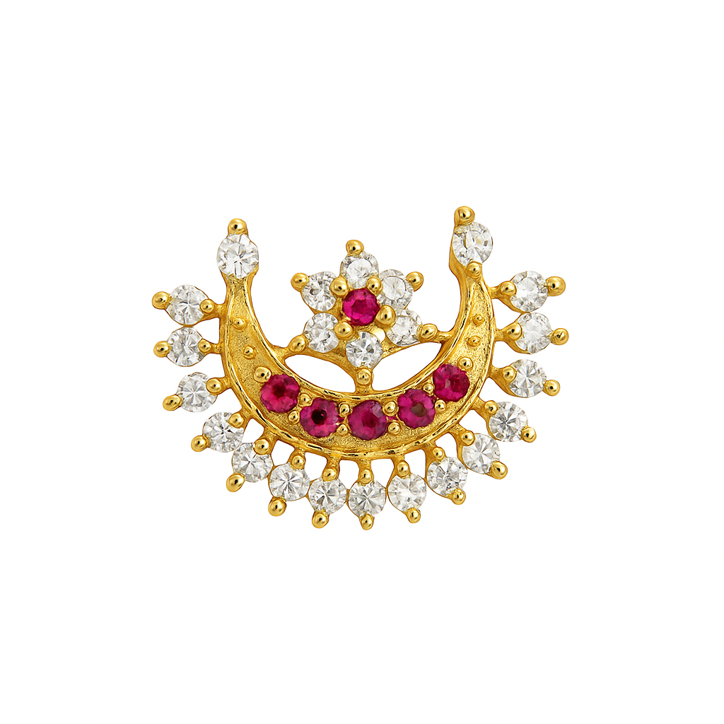 Etasha 925 Silver Nose Pin for Women