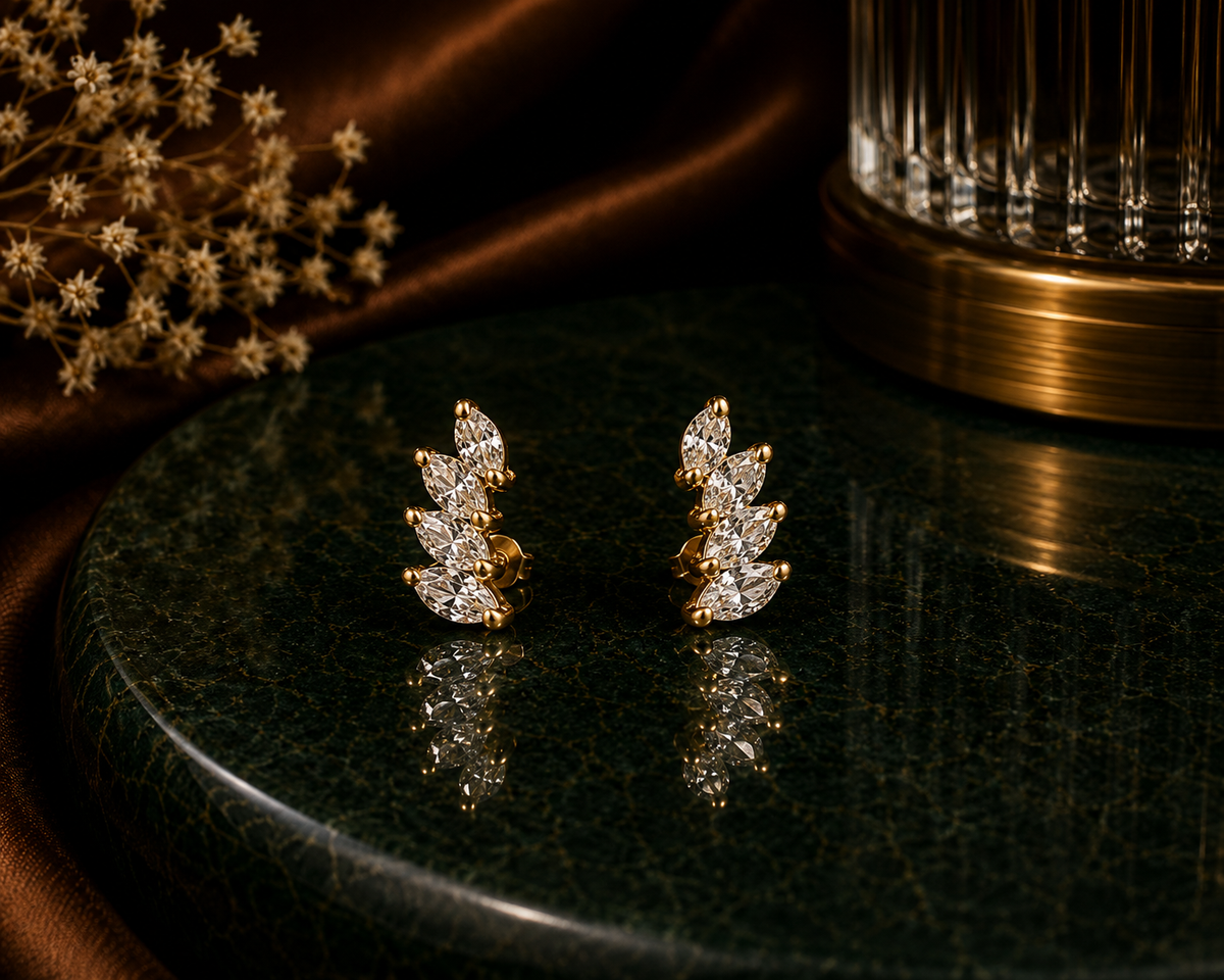 Flora 925 Silver Studs