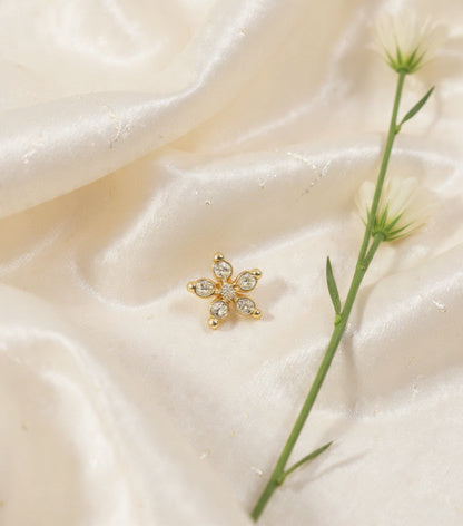 Flower 925 Silver Nose Pin for Women