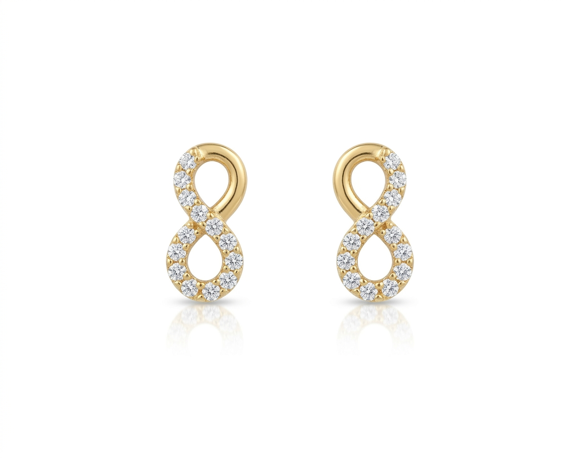 INFINITY LOOP 925 Silver Studs