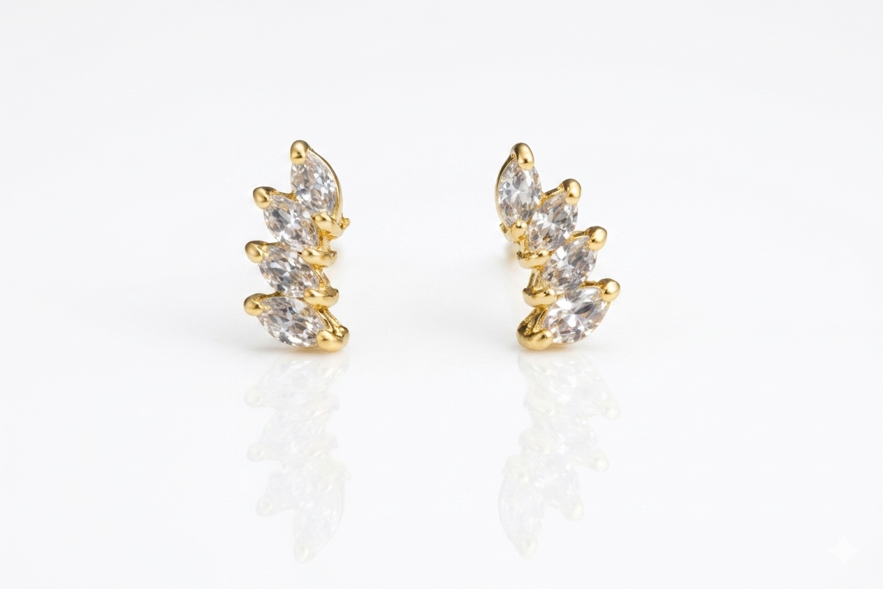 Flora 925 Silver Studs