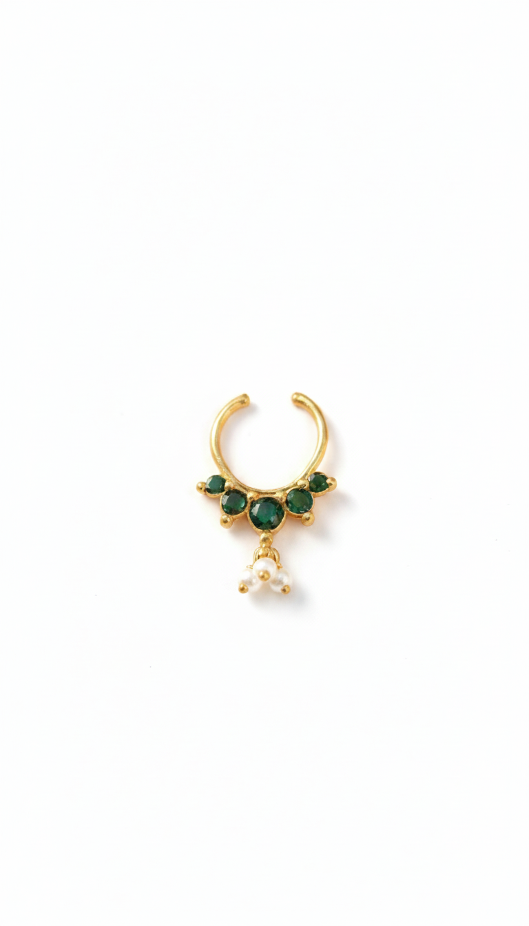 Kundan Septum Silver Nosepins 32