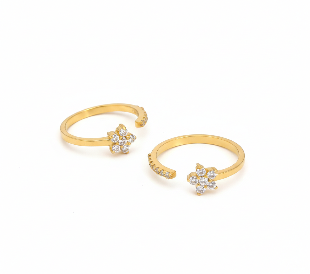 Floret Toe Rings 24